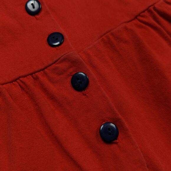 Vintage Hartstrings Romper Girls Size 18-24m Red Shortalls - Picture 3 of 5